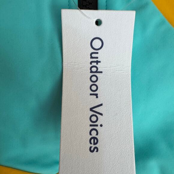 Outdoor Voices Bodysuit Colorblock STW Cutout Performance Athleisure Small NWT - Picture 10 of 10